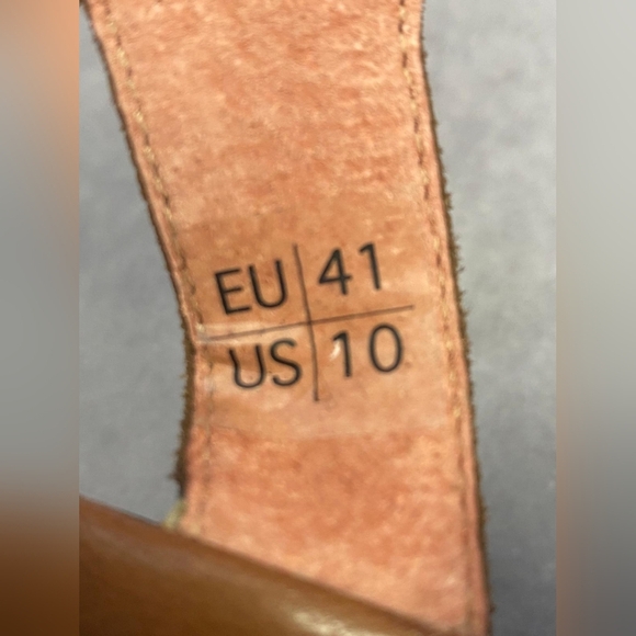 Musse & cloud wooden/leather platform heels Women's size 10 Made in Spain - Picture 6 of 12